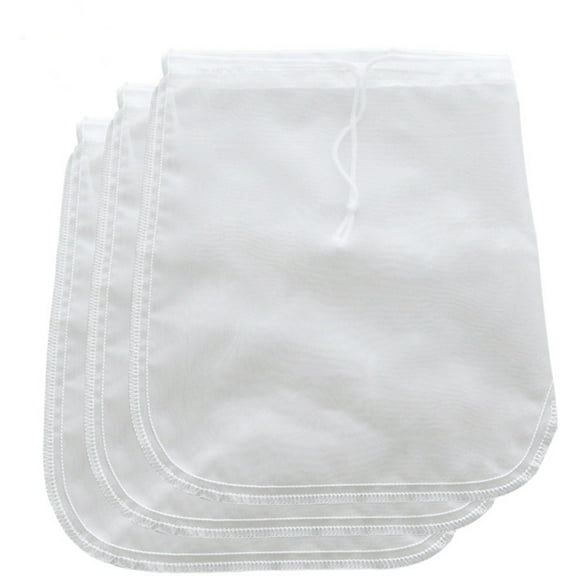 DEEPCRAFF Reusable White Nylon Filter Bag with Drawstring for Home Use - , Nut , Cold Brew Coffee Strainer