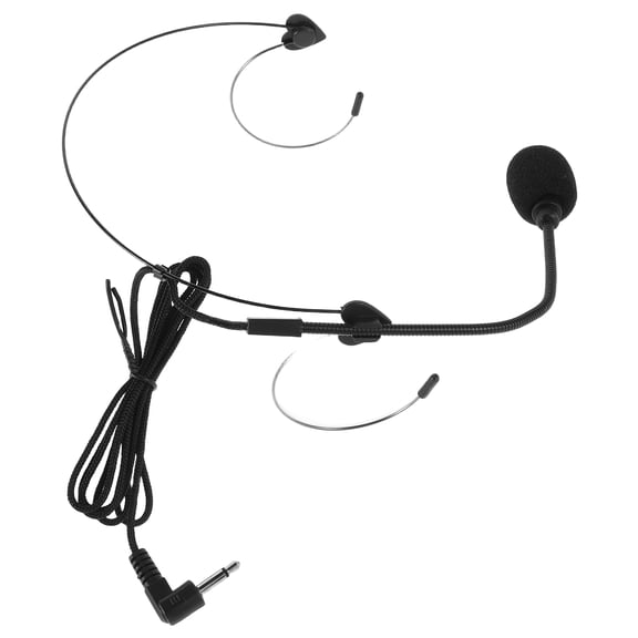 DEEPCRAFF Black Rubber Headset Microphone for Speaking, Live Events, Presentations, and Clear Audio Communication