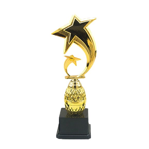 DEEPCRAFF Golden Star Sports Trophy with Plastic Base for Awarding Winners in Games and Competitions