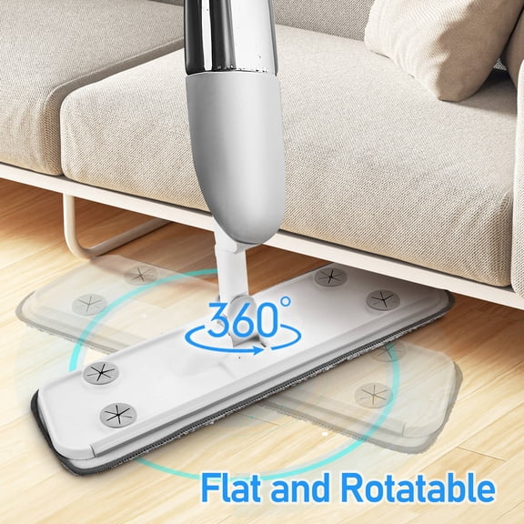 DEEPCRAFF Spray Mop with Refillable Water Tank Flat Rotatable Microfiber Mop for Hardwood Tiles Marble