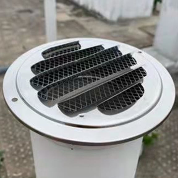 DEEPCRAFF Stainless Steel Air Vent Protector with Rainproof Design for Ventilation Ducts and Range Hoods 4 Inch Round