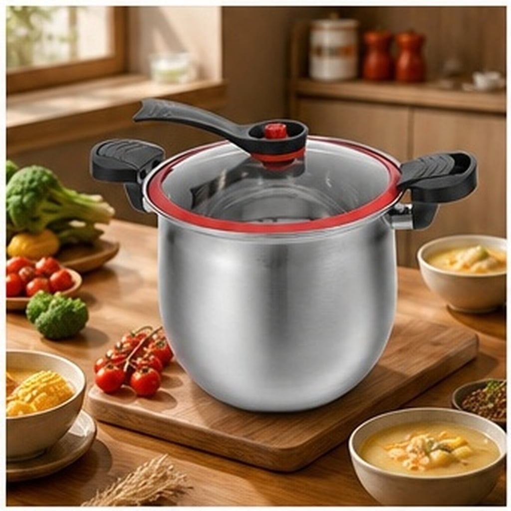DEEPCRAFF Stainless Steel Cooking Pot with Nonslip Handle for Stewing ...