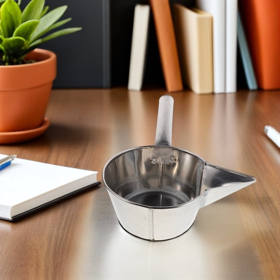 DEEPCRAFF Stainless Steel Metal Pouring Ladle Dipper for Ceramic Pottery, Industrial Use, and Craft Applications