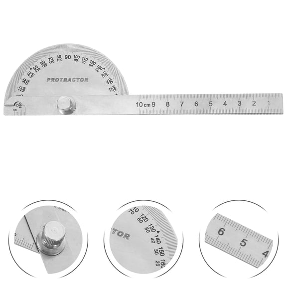 DEEPCRAFF Stainless Steel Angle Ruler Protractor Measuring Tool for Precise Woodworking Carpentry Layout