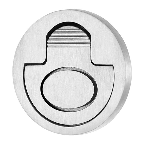 DEEPCRAFF Stainless Steel Flush Lifting Ring Handle Plated Silver for Cabinets and Decks