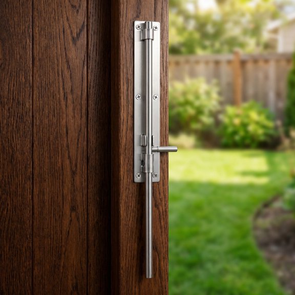 DEEPCRAFF Stainless Steel Shed Door Latch, Mounted Slide Bolt with Easy Installation for Secure Outdoor Use