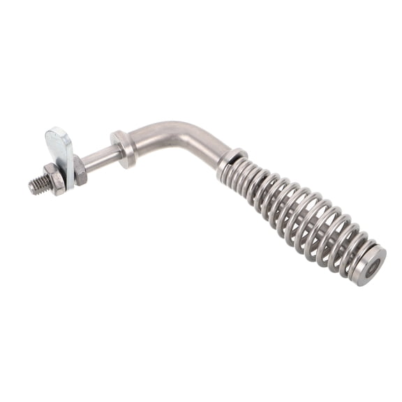 DEEPCRAFF Plated Silver Heat Resistant Stainless Steel Fireplace Door Handle Replacement with Spring Grip