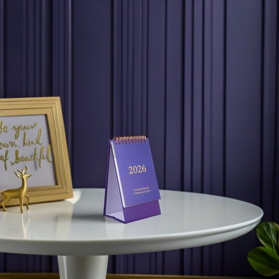 DEEPCRAFF 2026 Daily Desk Planner with Coil Binding, Standing Dark Calendar, 1 Piece