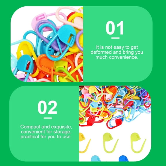 DEEPCRAFF Plastic Locking Stitch Markers Multi-Color for Knitting Crochet and Weaving Supplies
