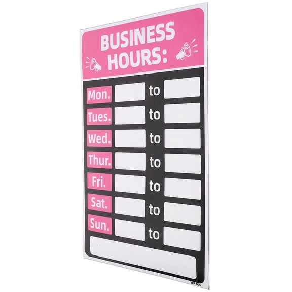 DEEPCRAFF PVC Open Closed Business Hours Sign for Door, 1 Set
