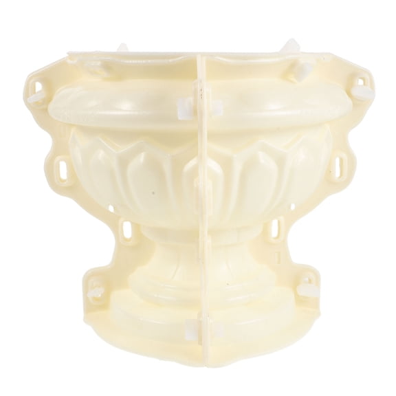 DEEPCRAFF Beige Plastic Concrete Mold for Outdoor Flower Pot Making, Garden Planter Mold for Projects