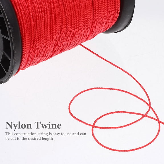DEEPCRAFF Strong Red Nylon Twine for Masonry Building Lines and Construction Tasks
