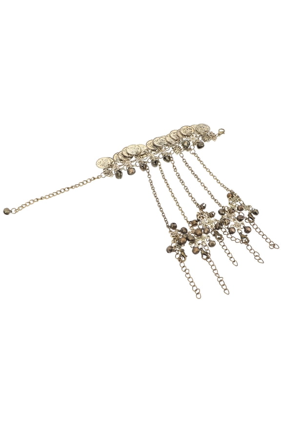 Elegant Golden Hand Jewelry for Women's with Bells Stylish Hand Chain for ce Parties and Costumes Size 7.5