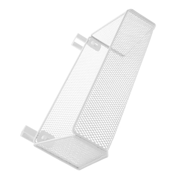 DEEPCRAFF White Metal Bedside Shelf, Hanging Storage Organizer Basket for Bunk Bed, Dorm, Bedroom, Cabinet, Space Saving Rack