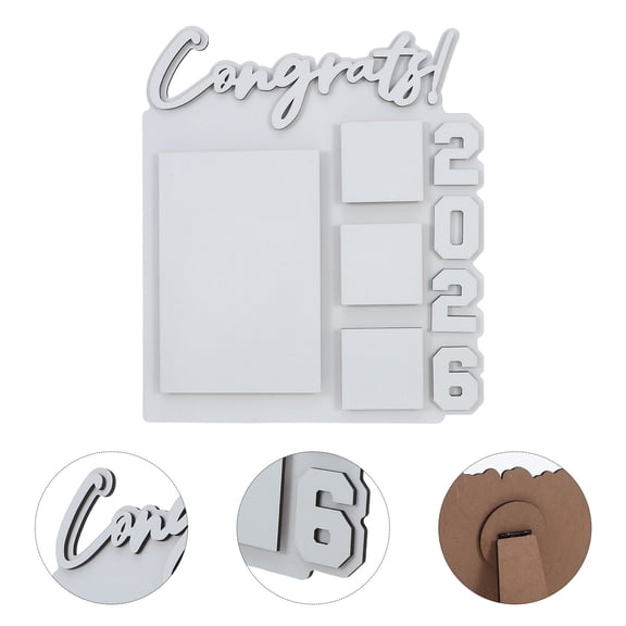 DEEPCRAFF White Wooden Graduation Picture Frame Sublimation Blank for DIY Decoration and Vibrant Heat Transfer Photos