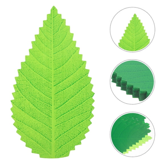 DEEPCRAFF Sushi Decorative Leaf in Green Resin for Japanese Food Ornaments and Restaurant Accessories 200pcs