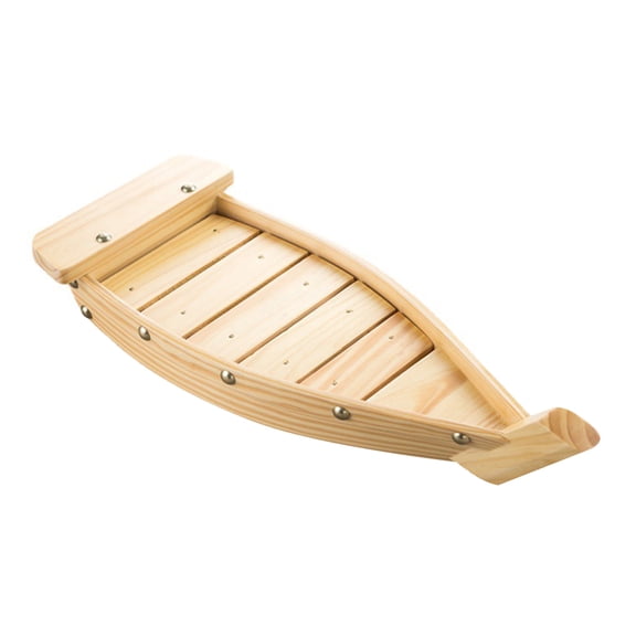 DEEPCRAFF Wooden Sushi Serving Beige for Restaurant Appetizers, Sashimi, and Seafood Display Platter