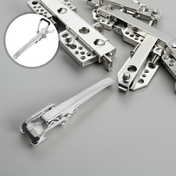DEEPCRAFF Heavy Duty Toggle Clamp with Metal Trailer Door Latch for Secure Cargo and Trailer Locking