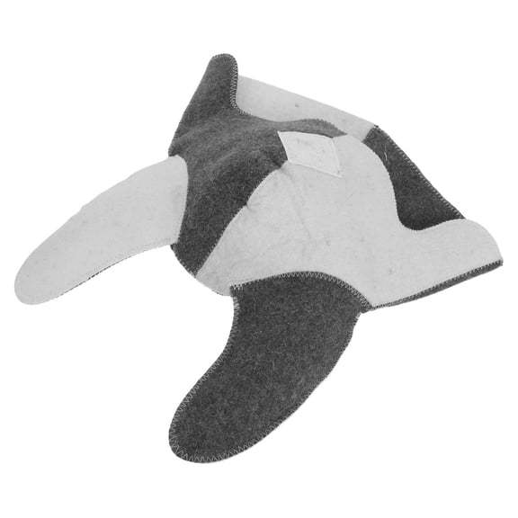 DEEPCRAFF Traditional Russian Banya Hat Wool Felt Cap with Heat Protection and Stylish Animal Horn Design