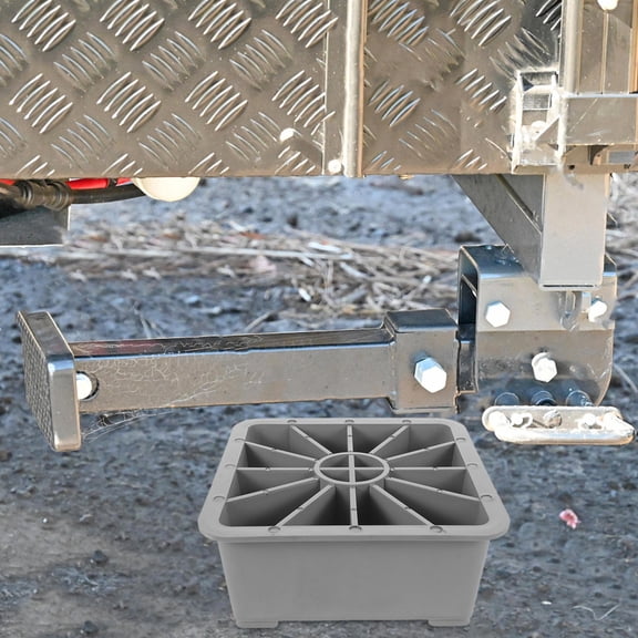 DEEPCRAFF Grey Camper Jack Block Heavy Duty PP Material for Rv Trailer Leveling and Stabilizing