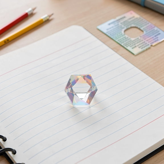 DEEPCRAFF Transparent Optical Glass Handheld Prism for Physics Lab and Classroom Science Experiments