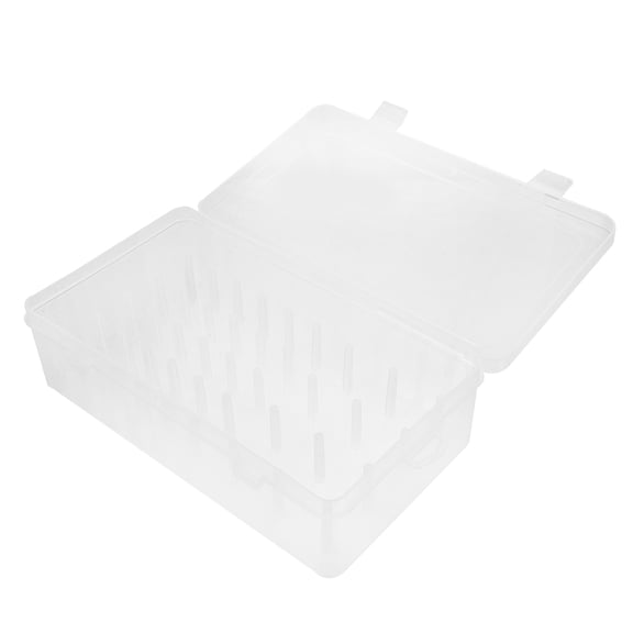 DEEPCRAFF Clear Sewing Thread Organizer Box with Multiple Spool Compartments for Neat and Efficient Craft Storage