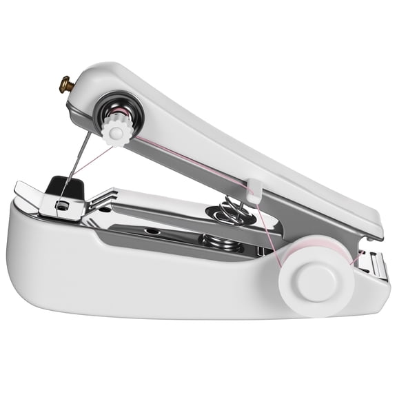 DEEPCRAFF Travel Sewing Machine Handheld Sewing Machine White 1 Set for Emergency Repairs
