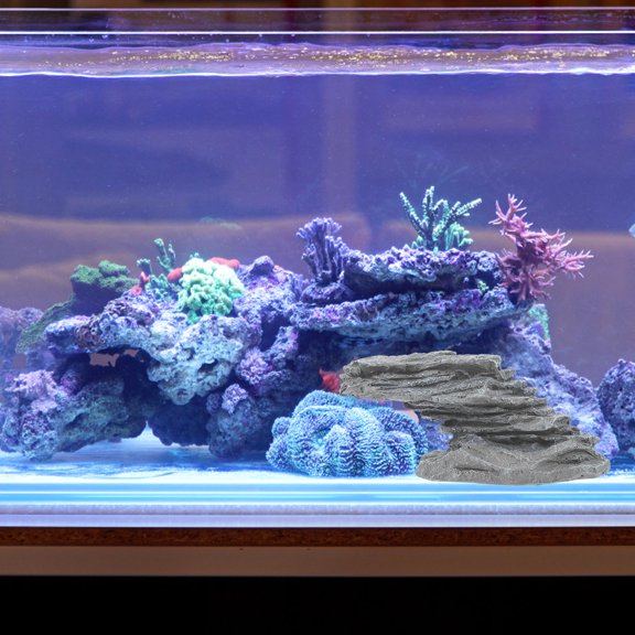 DEEPCRAFF Turtle Tank Black Basking Platform with Step Ramp for Turtle Climbing and Resting