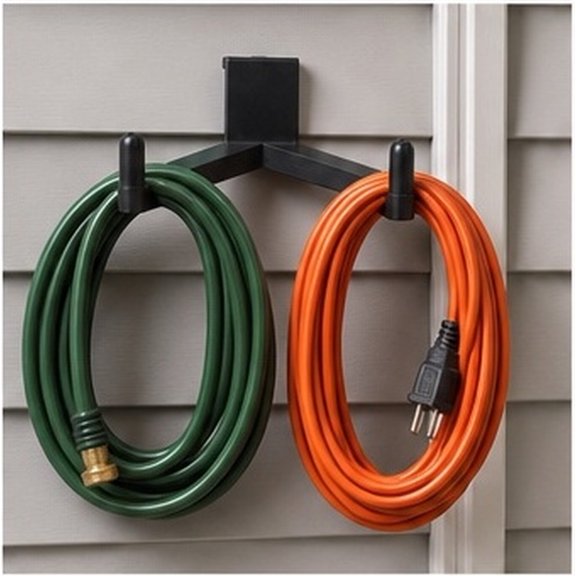 DEEPCRAFF V Shaped Heavy Duty Shed Accessories Hook Black ABS Material for Garden Tools Hoses Extension Cords
