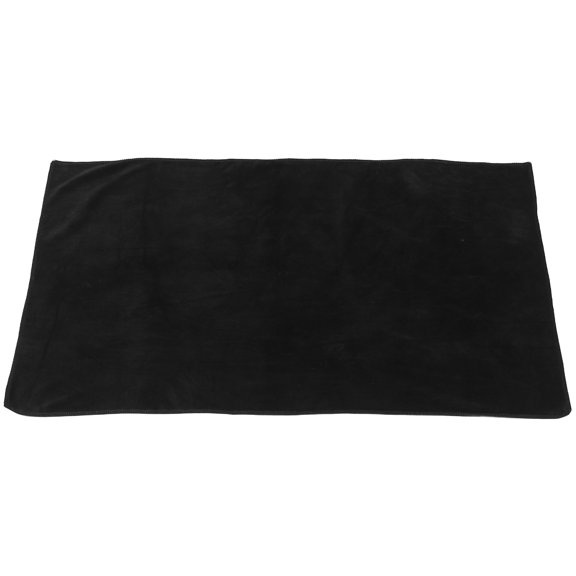 DEEPCRAFF Vanity Desk Protector Black Table Cover for Makeup Artists with Wrinkle Resistant Polyester