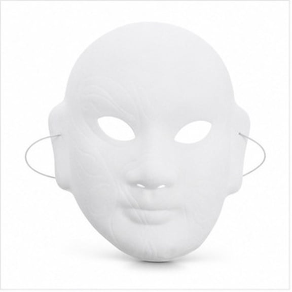 DEEPCRAFF Peking Opera Facial Mask White PVC Lightweight Durable for Home Use