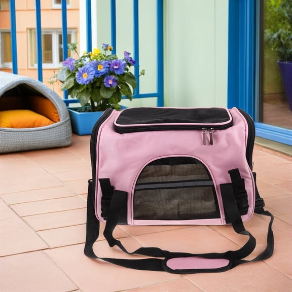 DEEPCRAFF Mesh Ventilated Pet Carrier Bag with Versatile Carrying Options for Cats