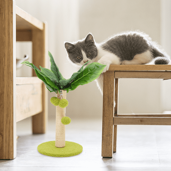 DEEPCRAFF Assorted Color Wooden Cat Scratcher, Vertical, Wear-Resistant, Daily Use, Stable Base, Indoor