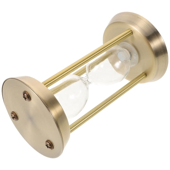 DEEPCRAFF Elegant Golden Fillable Hourglass with Metal Frame for Decor
