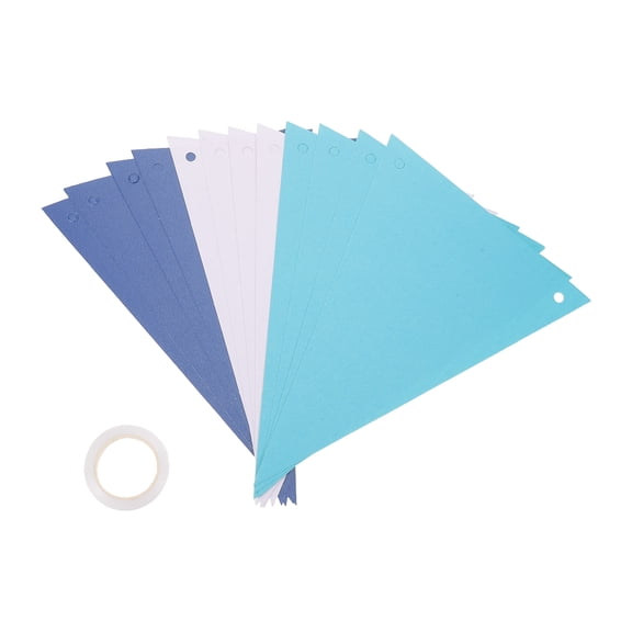DEEPCRAFF Vintage Assorted Color Triangle Pennant Banner Bunting for Wedding Birthday Party Festival Decoration