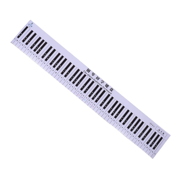 DEEPCRAFF Piano Fingering Training Mat with Note Guide Portable Keyboard Practice Pad Multi Color