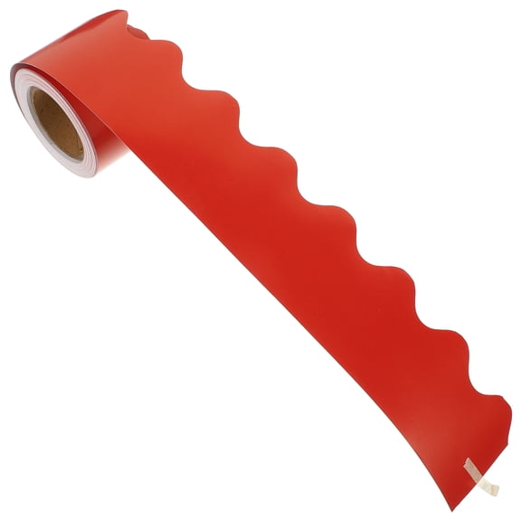 DEEPCRAFF Wear Resistant Red Classroom Bulletin Board Borders Paper Trim for Desks Lockers and Walls