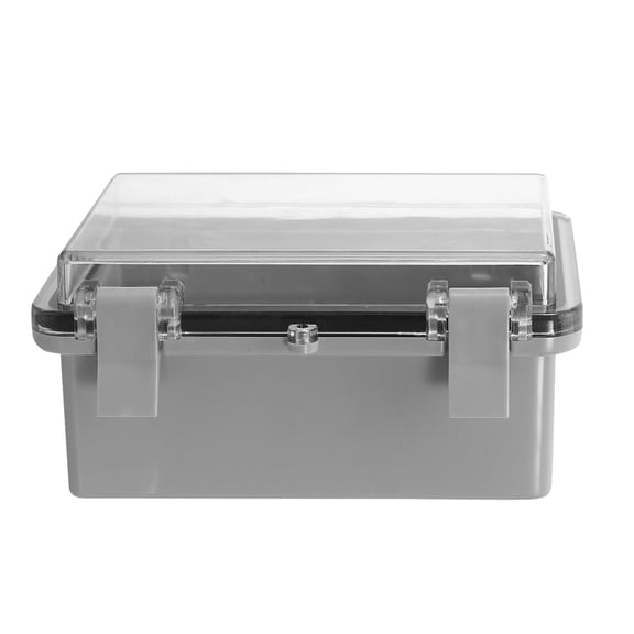 DEEPCRAFF Weatherproof White Plastic Outdoor Socket Box with Hinged Cover for Easy Electrical Access