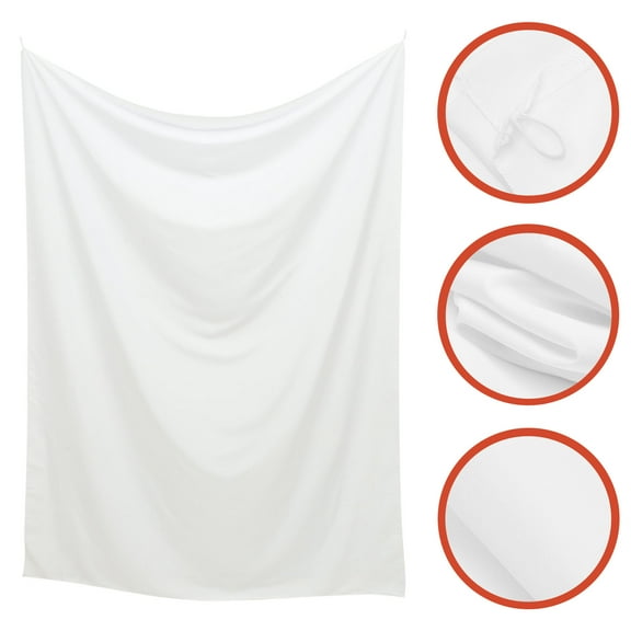 DEEPCRAFF White Background Cloth for Photography Lightweight Polyester with Foldable Design