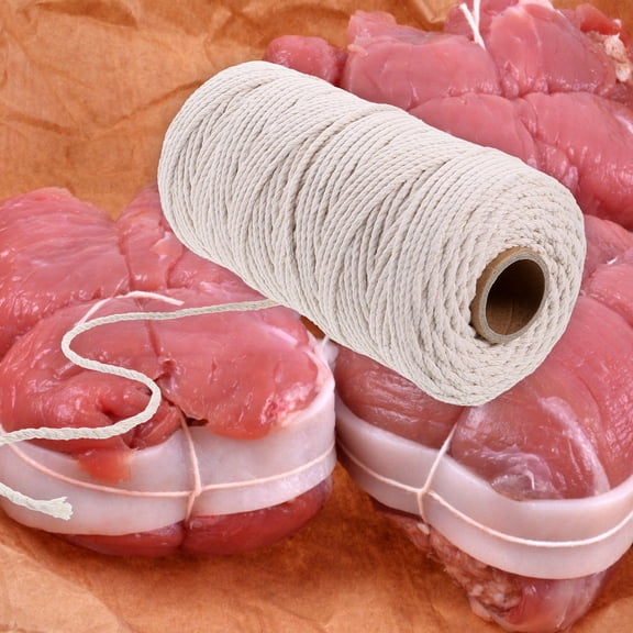 DEEPCRAFF White Cotton Cooking Twine for Meat Trussing Sausage Making and Food Packaging