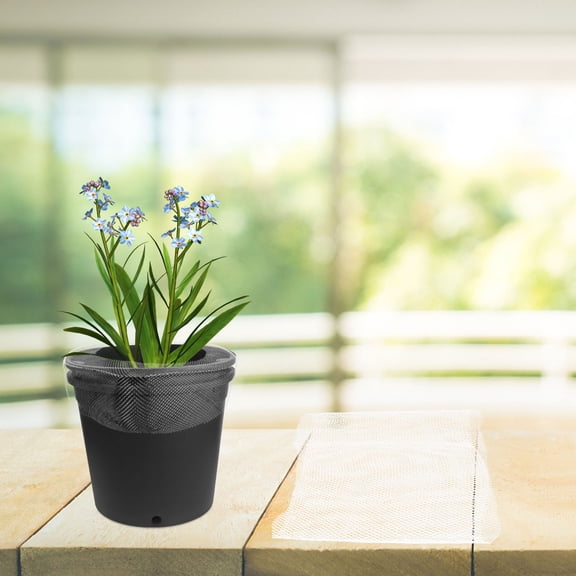 DEEPCRAFF White Elastic Plant Pot Cover with Transparent Breathable Mesh Net for Outdoor Plant