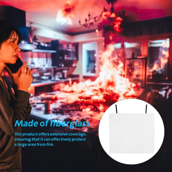 DEEPCRAFF White Fire Blanket Fiberglass Fire Retardant Blanket for Home Emergency and Camping