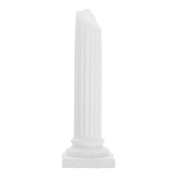 DEEPCRAFF White Roman Column Statue, Intricate Pillar Sculpture for Home Decor, Tabletop Display, Crafts