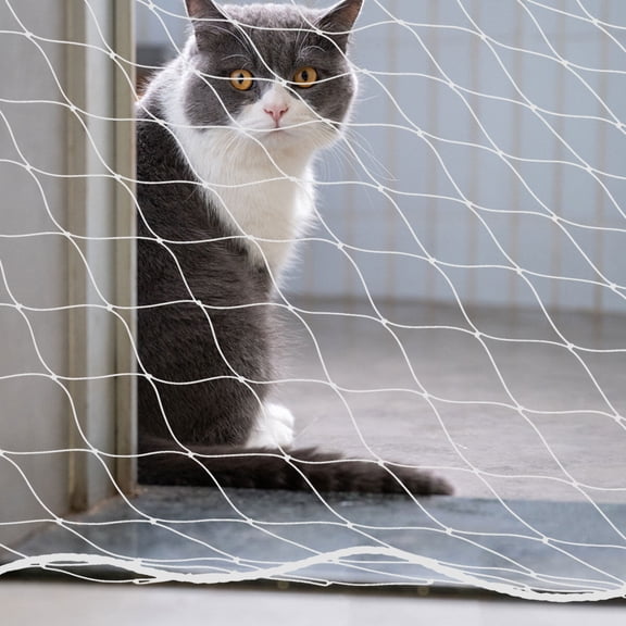 DEEPCRAFF White Safety Net for Banister Stairs Protective Mesh Uv Resistant Strong Wind Guard