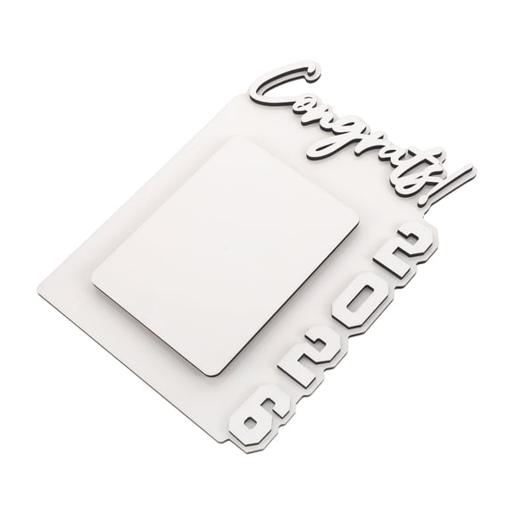 DEEPCRAFF White Sublimation Graduation Photo Frame 2026 with Heat Transfer Technology and Durable MDF Material