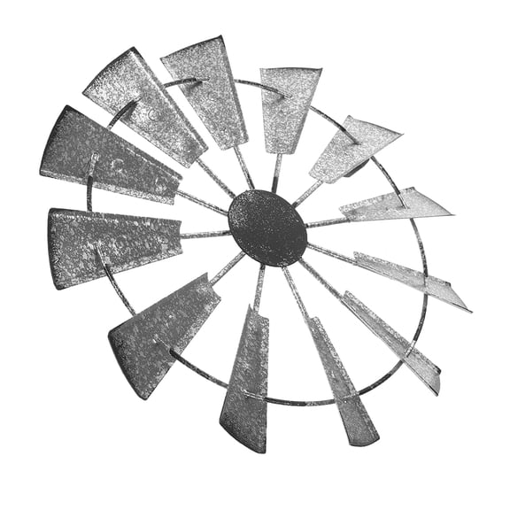 DEEPCRAFF Rustic Country Style Metal Windmill Wall Decor Farmhouse Wall Hanging Pendant for Home