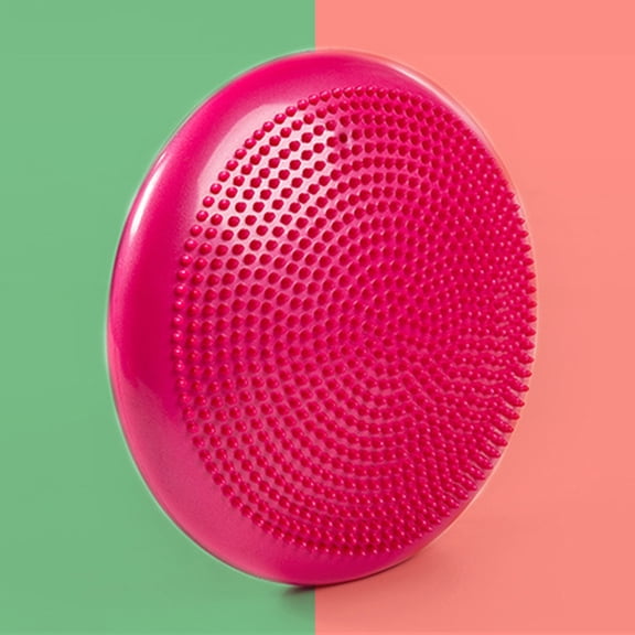 DEEPCRAFF Exercise Balance Cushion Pink Inflatable Wobble Disc with Included Hand Pump