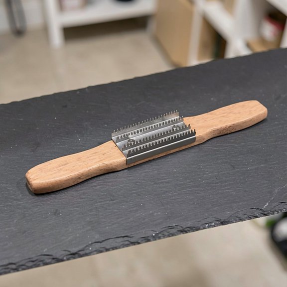 DEEPCRAFF Wood Handle Buffing Wheel Rake Tool for Efficient Removal of Compound Residue
