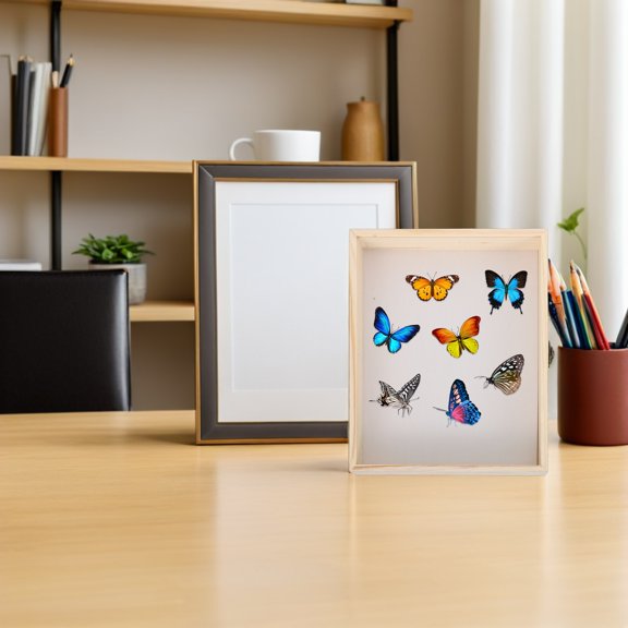 DEEPCRAFF Wooden Insect Display Case with Transparent Viewing Window for Everyday Specimen Presentation and Collection