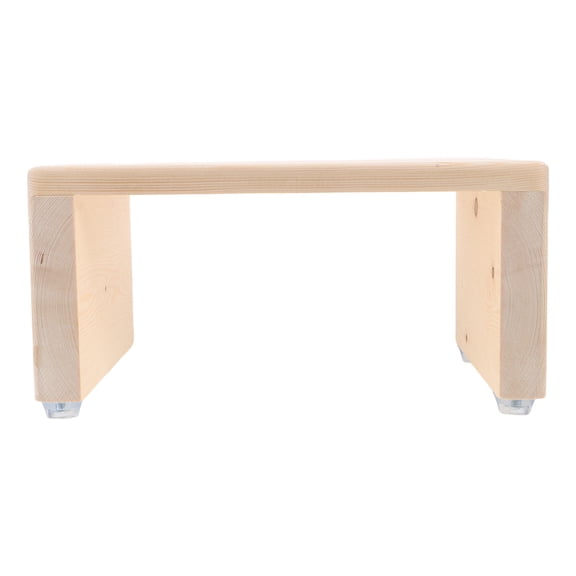 DEEPCRAFF Wooden Bathtub Step Stool in Light Brown with Anti- Platform for Elderly Safety and Stylish Bathroom Accessory